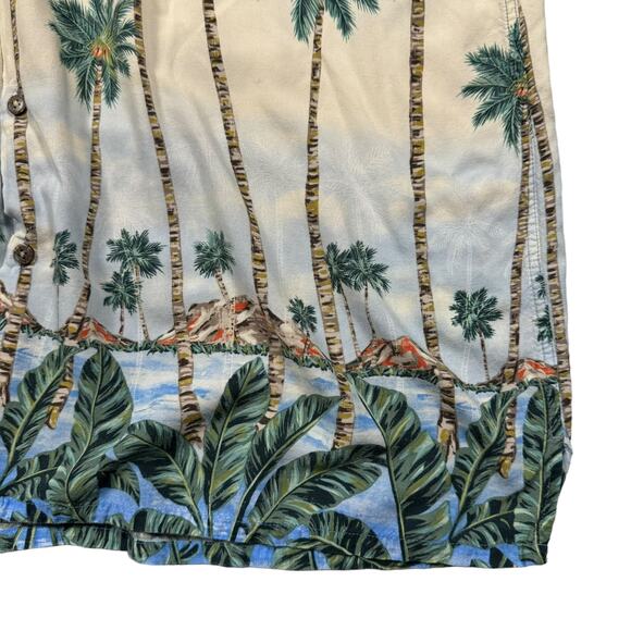 Hawaiian Shirt for Men XXL Batik Bay Button Down Vintage‎ Rayon Summer Palm Tree - Picture 4 of 8